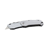 silver auto-loading folding utility knife
