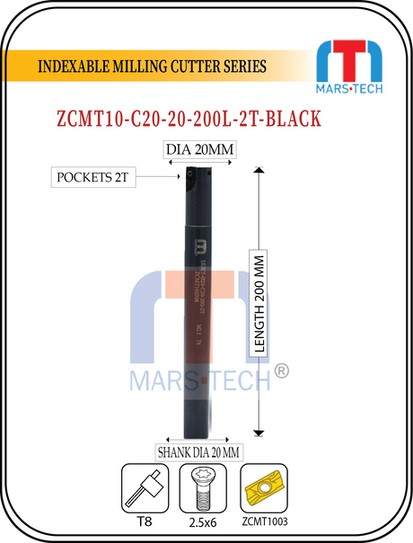 16/20/25 mm ZCMT10 Insert cutter 200 mm long pack of 1