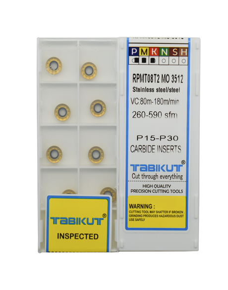 10 pcs RPMT08T2 MO 3512 steel inserts	