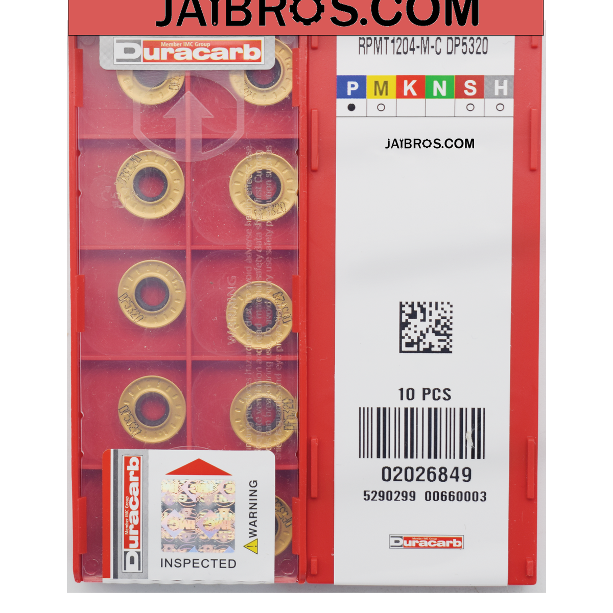 R6 Duracarb RPMT1204 Carbide Inserts – Pack of 2 – Jaibros