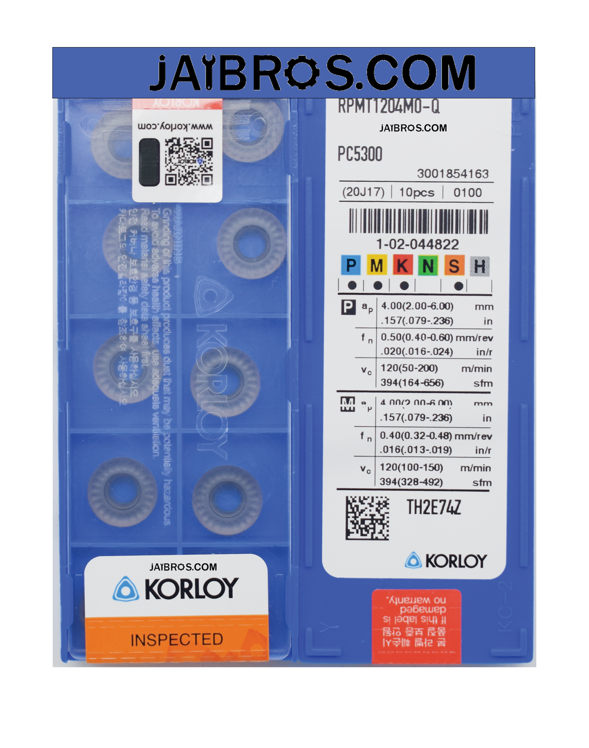KORLOY RPMT1204 carbide insert