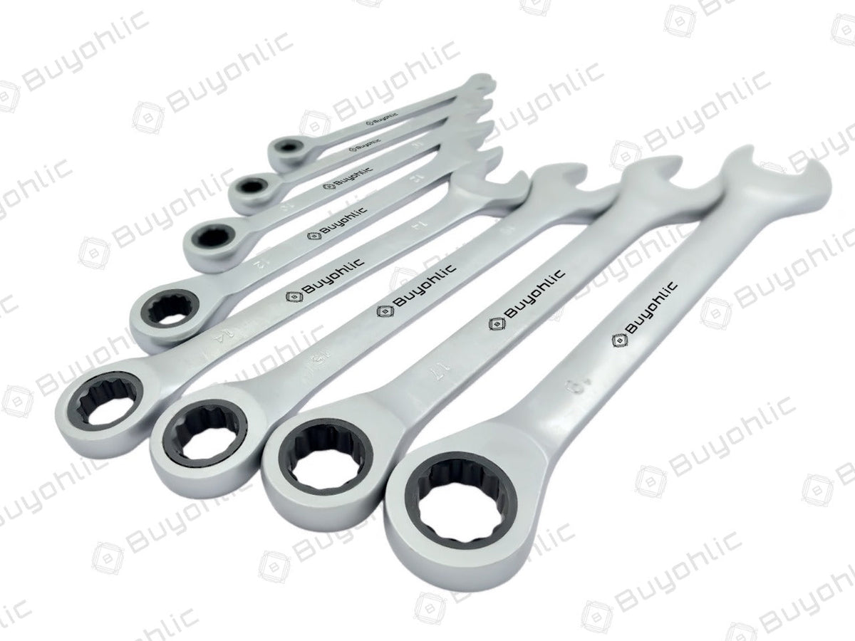 Buyohlic 6-piece combination ratcheting wrench set