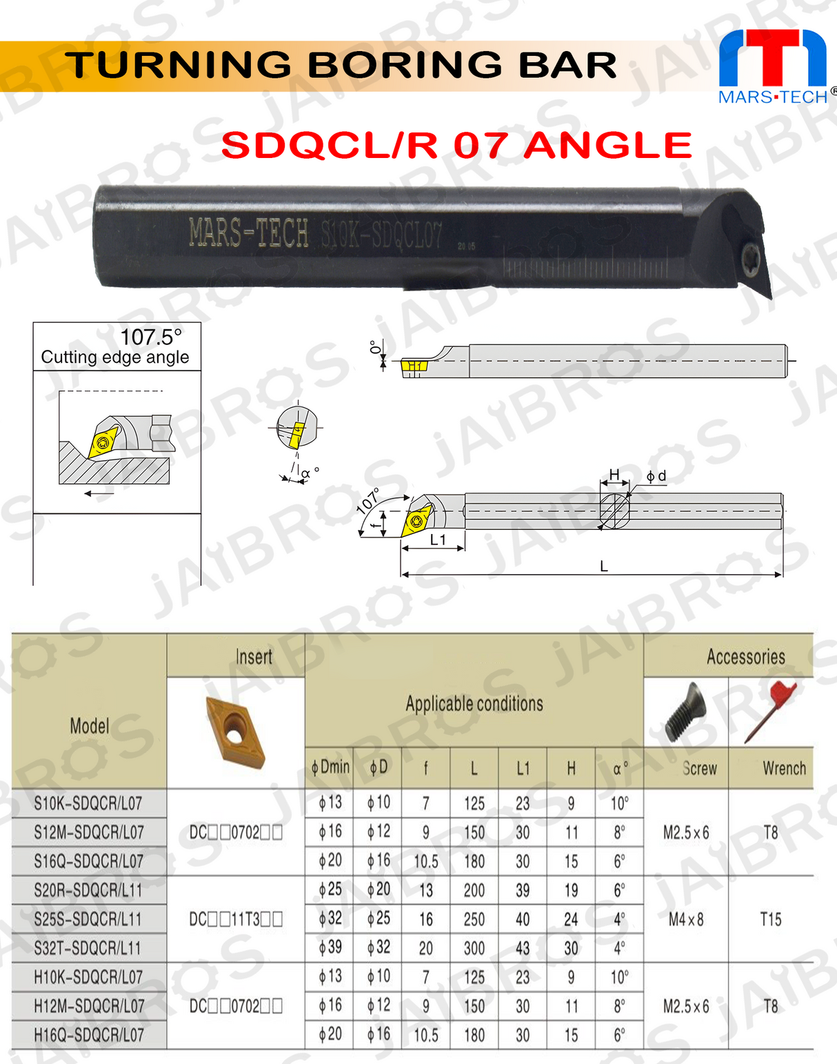 boring bar DCMT0702	