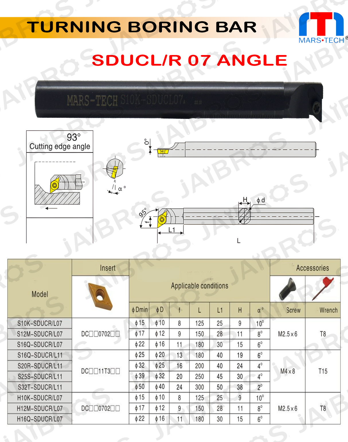 buy SDUCL boring bar DCMT11T3 20 mm