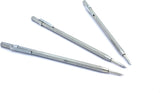Three metal scribe marking tools
