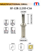multifunction drill 12 mm left hand pack of 1	
