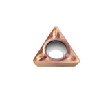 Single triangular carbide CNC turning insert with center mounting hole