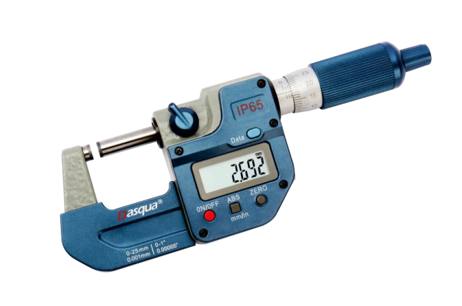 DASQUA Digital Outside Micrometer Inch/Metric 0.00005″/0.001 Mm Resolution pack of 1