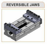 Reversible jaws machine vise