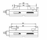 Machine vise measurement technical drawing