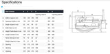 U-350P Vise Dimensions and Specifications