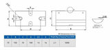 Precision vise dimensions specification chart