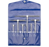 5/16'' to 6'' Telescoping Gage Set of 6 pcs T-Bore Hole Gauges Satin Chrome Finished