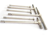 5/16'' to 6'' Telescoping Gage Set of 6 pcs T-Bore Hole Gauges Satin Chrome Finished