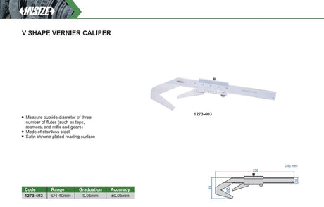 V shape vernier caliper tool