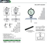 Insize dial depth gauge kit