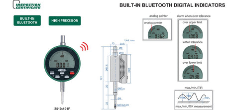 INSIZE BUILT-IN BULETOOTH DIGITAL INDICATORS 2510