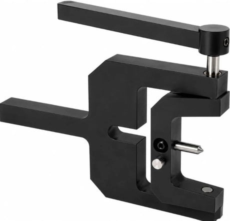 Black metal clamp tool fixture