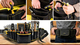 TOUGH GEAR 2.0 Pro Series Heavy Duty Tool Belt Waist Bag 600×145×50 mm, Durable Oxford Polyester Multi-Pocket Tool Storage Pouch with Adjustable Belt for Electrician, Technician & Repair Work.