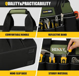 Tough Gear 2.0 Heavy Duty Tool Bag Organizer 18-Inch 20-Pocket Premium Urban CORD Storage Organizer, Large Zipper, Strong, Electrician Technician, Industrial, Multipurpose Tool Bag 750 days warranty.