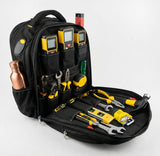 HENNY BAGS Tool Bag Backpack 50 Pockets Premium Heavy Duty Urban CORD Professional Electrician Technician Industrial Multipurpose Storage BACKPACK