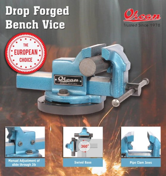 Orcan drop forged bench vice.