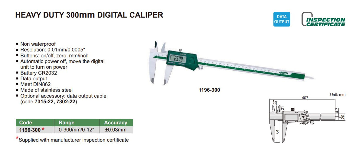 Heavy duty digital caliper