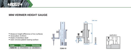 Insize depth base measuring tool