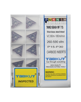 TNMG160404/08/12 MF T15 TABIKUT Carbide Insert For Steel Black Pack Of 10