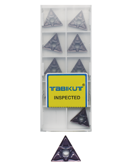 TNMG160404/08/12 MF T15 TABIKUT Carbide Insert For Steel Black Pack Of 10