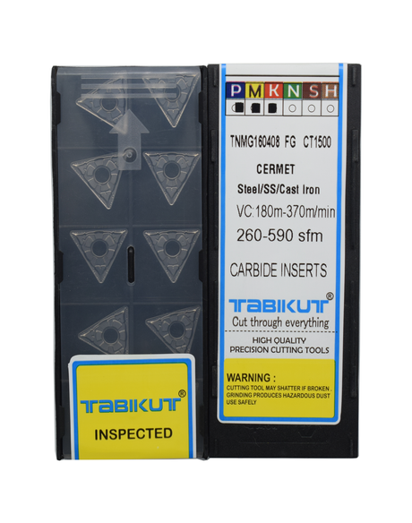 10 pcs TNMG160404/08 CT1500 cermet finishing inserts	