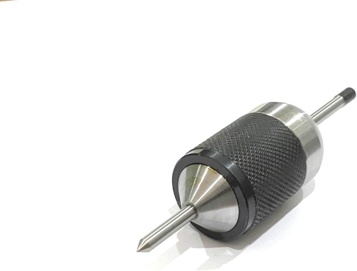 Large universal spring-loaded transfer center punch with knurled grip body