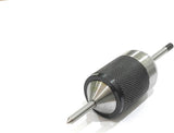 Large universal spring-loaded transfer center punch with knurled grip body