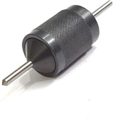 Universal transfer punch with knurled guide sleeve