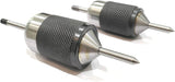 Set of two universal transfer center punches with knurled grip sleeves