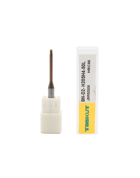 rib cutter ball nose 2 mm extra-long reach carbide end mill