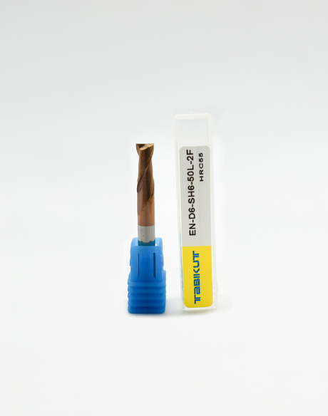 6mm 2-flute carbide end mill 45 HRC	