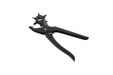 Black revolving leather punch plier