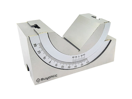 Buyohlic's Adjustable Angle Block - 95 x 45 x 48 MM Multifunctional V Block Milling 0-60° for Milling Machine Planer
