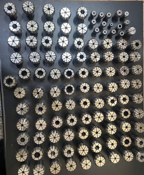 Assorted metal spring collets