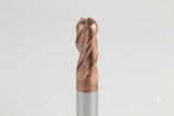 Coated carbide ballnose end mill