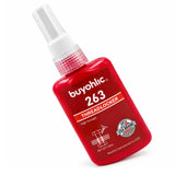 Thread Locker Red 263 -50ml Removable Thread Lock Glue for Nuts, Bolts, & Fasteners, High Strength Screw Glue to Prevent Loosening & Corrosion