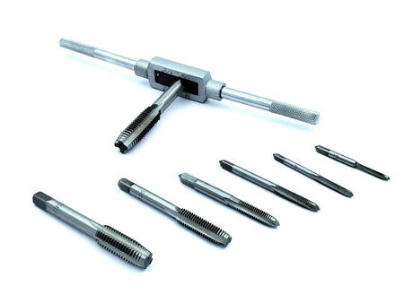 Metal tap wrench and tap set