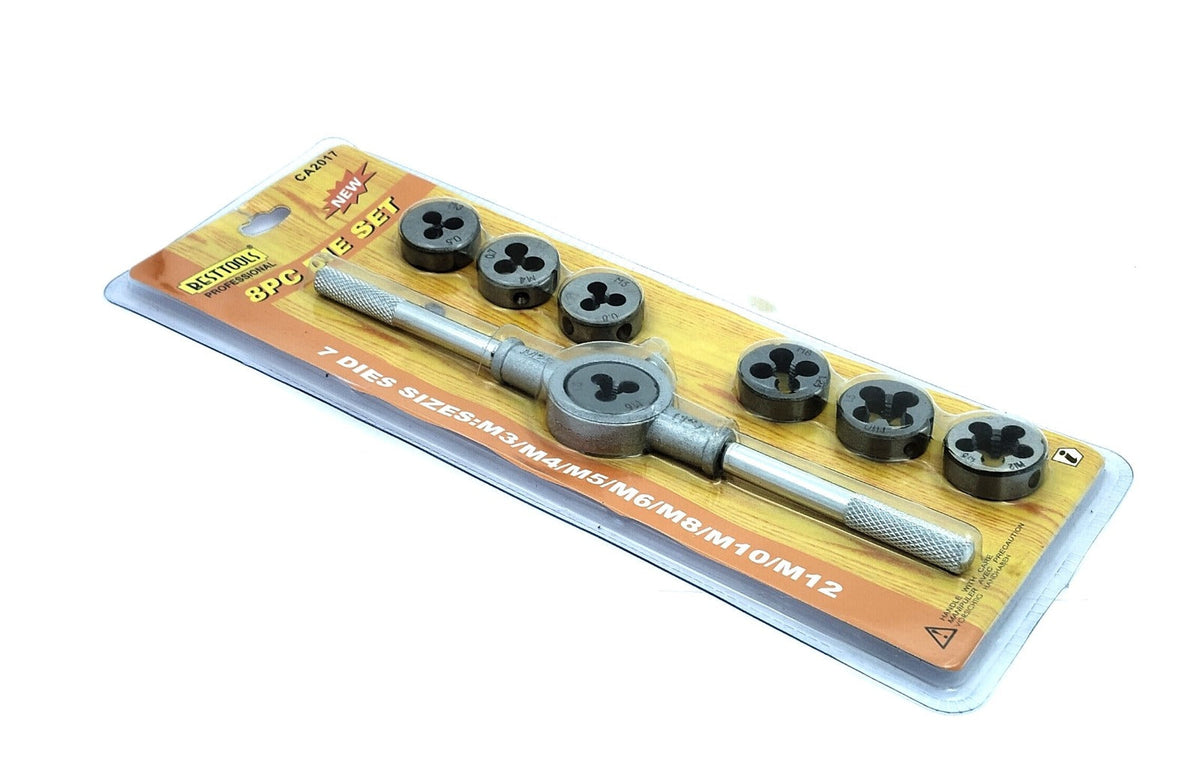 Eight piece thread die set 