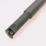 Close-up of a black metal tool bit 