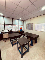 Graph granite surface plate stand setup