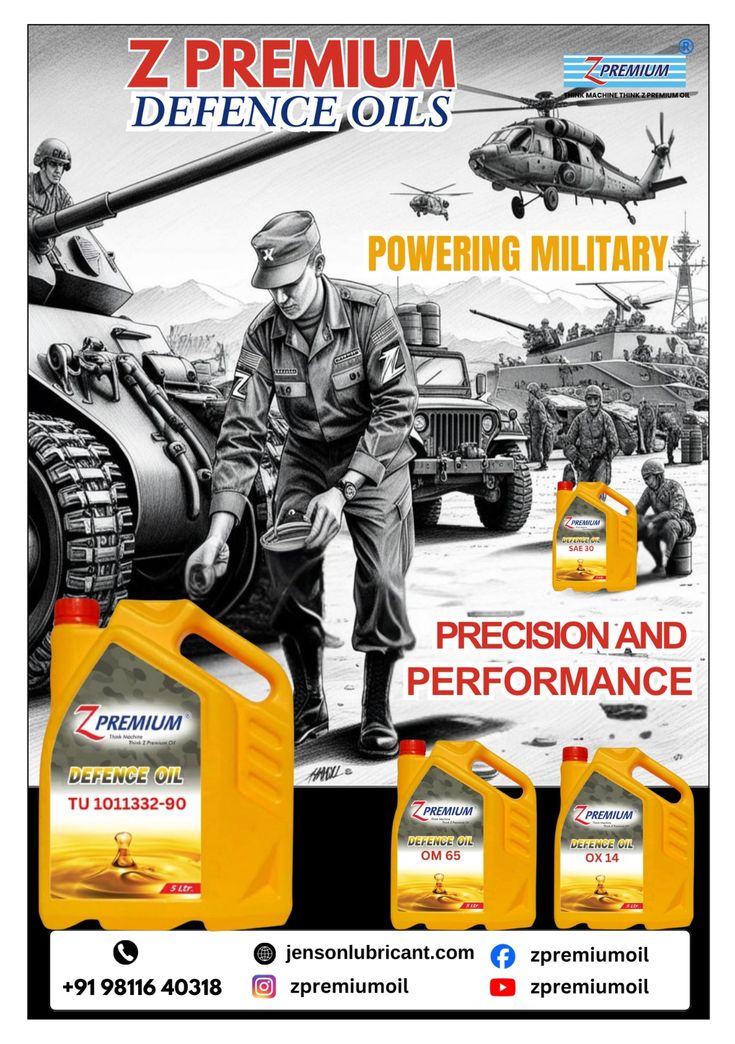 Z Premium Defence Oils featuring military 