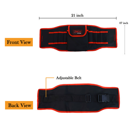 Tool belt dimensions diagram