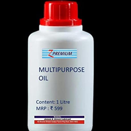 Bottle of Z Premium Multipurpose Oil with a red cap 