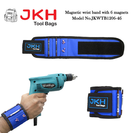 Magnetic wrist tool band